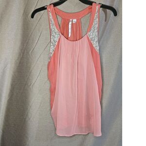 Lauren Conrad, Pink, Cream, Top, Size: S